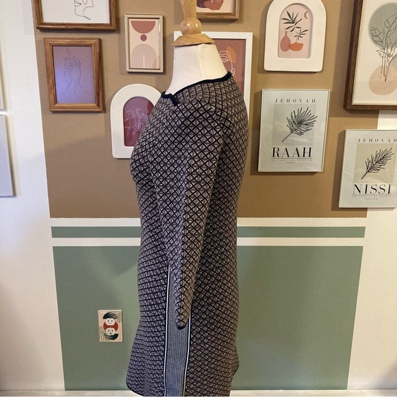 Tory Burch Shadow Mix Geo Jacquard Print Dress - Picture 2 of 12